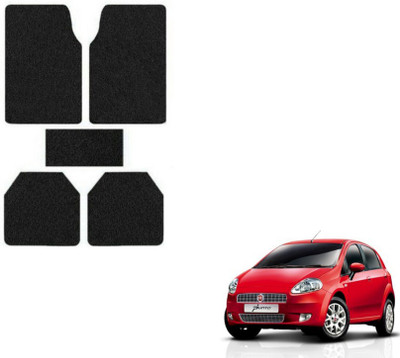 MOCKHE Rubber, Plastic Standard Mat For  Fiat Punto(Black)