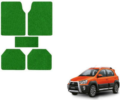 MOCKHE Rubber, Plastic Standard Mat For  Toyota Etios Cross(Green)