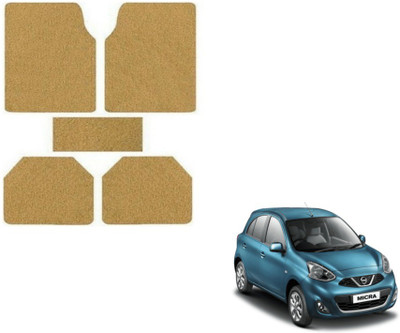 MOCKHE Rubber, Plastic Standard Mat For  Nissan Micra(Beige)