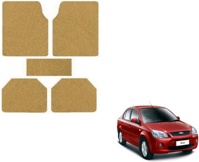 MOCKHE Rubber, Plastic Standard Mat For  Ford Ikon(Beige)