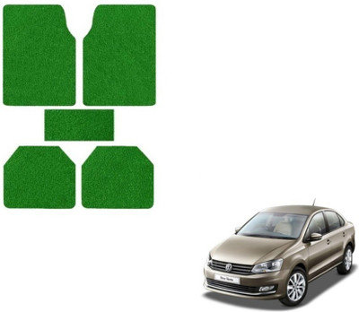 MOCKHE Rubber, Plastic Standard Mat For  Volkswagen Vento(Green)