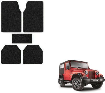 MOCKHE Rubber, Plastic Standard Mat For  Mahindra Thar(Black)