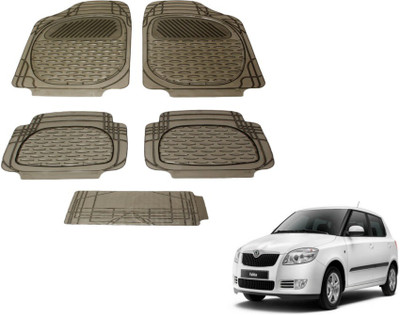 MOCKHE PVC (Polyvinyl Chloride) Standard Mat For  Skoda Fabia(Grey)