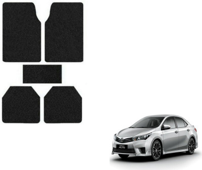 MOCKHE Rubber, Plastic Standard Mat For  Toyota Corolla Altis(Black)