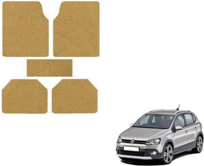 MOCKHE Rubber, Plastic Standard Mat For  Volkswagen Polo Cross(Beige)