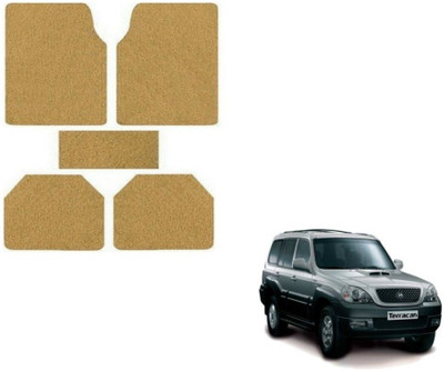 MOCKHE Rubber, Plastic Standard Mat For  Hyundai Terracan(Beige)