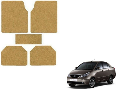 MOCKHE Rubber, Plastic Standard Mat For  Tata Indigo CS(Beige)