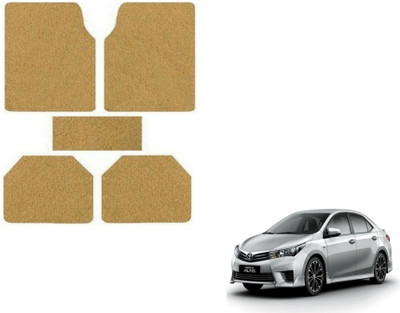 MOCKHE Rubber, Plastic Standard Mat For  Toyota Corolla Altis(Beige)