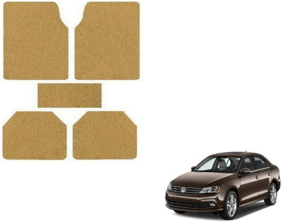 MOCKHE Rubber, Plastic Standard Mat For  Volkswagen Jetta(Beige)