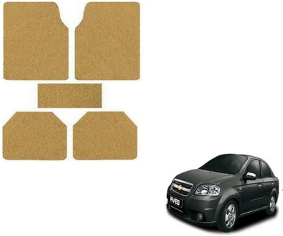 MOCKHE Rubber, Plastic Standard Mat For  Chevrolet Aveo(Beige)