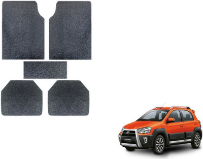 MOCKHE Rubber, Plastic Standard Mat For  Toyota Etios Cross(Grey)