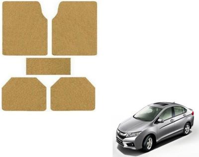 MOCKHE Rubber, Plastic Standard Mat For  Honda City(Beige)