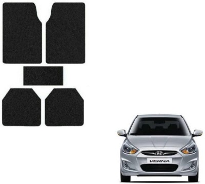 MOCKHE Rubber, Plastic Standard Mat For  Hyundai Verna(Black)