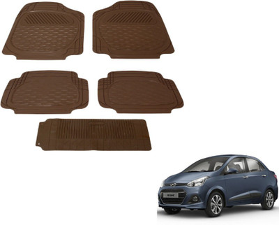 MOCKHE PVC (Polyvinyl Chloride) Standard Mat For  Hyundai Xcent(Brown)