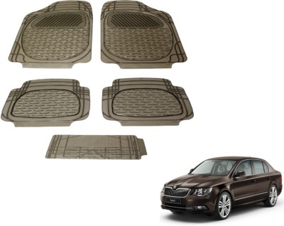 MOCKHE PVC (Polyvinyl Chloride) Standard Mat For  Skoda Superb(Grey)