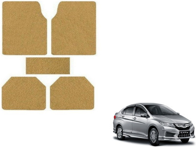 MOCKHE Rubber, Plastic Standard Mat For  Honda New City(Beige)