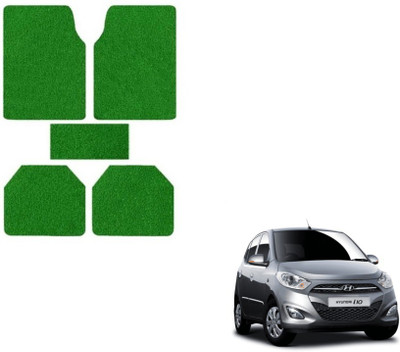 MOCKHE Rubber, Plastic Standard Mat For  Hyundai i10(Green)