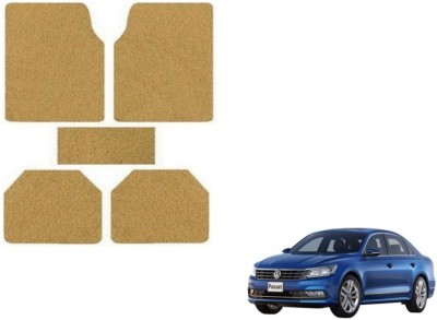 MOCKHE Rubber, Plastic Standard Mat For  Volkswagen Passat(Beige)