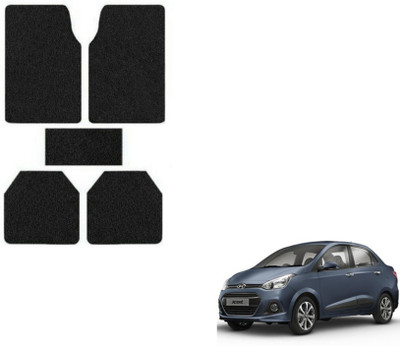 MOCKHE Rubber, Plastic Standard Mat For  Hyundai Xcent(Black)