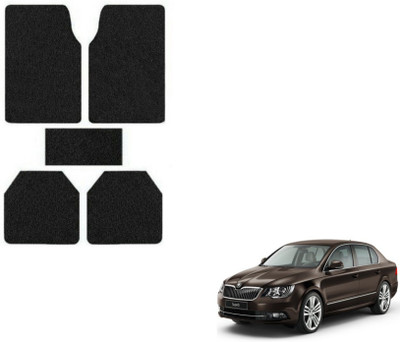 MOCKHE Rubber, Plastic Standard Mat For  Skoda Superb(Black)