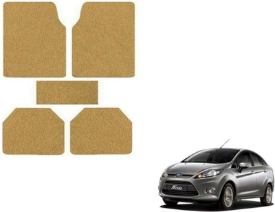 MOCKHE Rubber, Plastic Standard Mat For  Ford Fiesta(Beige)
