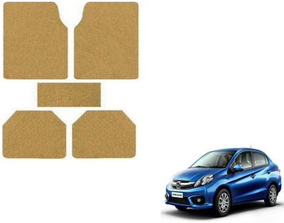 MOCKHE Rubber, Plastic Standard Mat For  Honda Amaze(Beige)