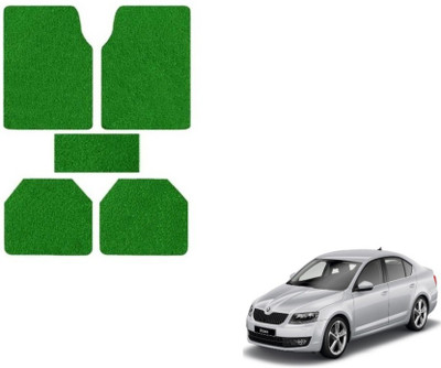 MOCKHE Rubber, Plastic Standard Mat For  Skoda Octavia(Green)