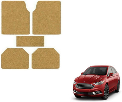 MOCKHE Rubber, Plastic Standard Mat For  Universal For Car(Beige)