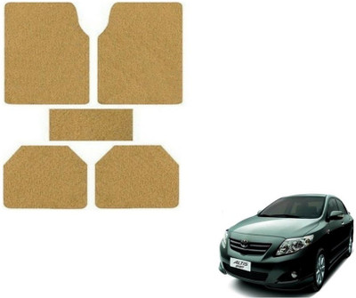 MOCKHE Rubber, Plastic Standard Mat For  Toyota Altis(Beige)