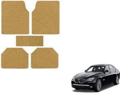 MOCKHE Rubber, Plastic Standard Mat For  BMW 7 Series(Beige)