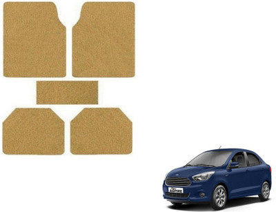 MOCKHE Rubber, Plastic Standard Mat For  Ford Aspire(Beige)