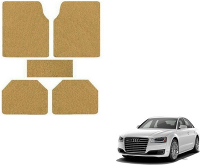 MOCKHE Rubber, Plastic Standard Mat For  Audi A8(Beige)