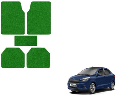 MOCKHE Rubber, Plastic Standard Mat For  Ford Aspire(Green)
