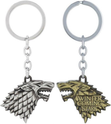 

MGP Fashion stark head silver and gold combo Key Chain(Multicolor)