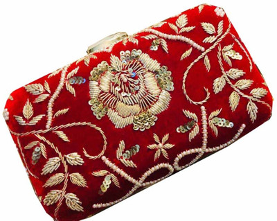 

Craftbazaar Party Maroon Clutch