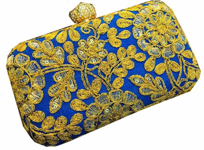 

Craftbazaar Party Blue Clutch