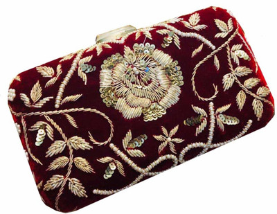 

Craftbazaar Party Brown Clutch