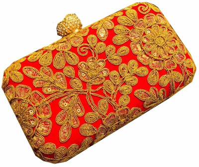 

Craftbazaar Party Silver Clutch