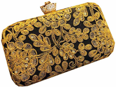Craftbazaar Party Black Clutch