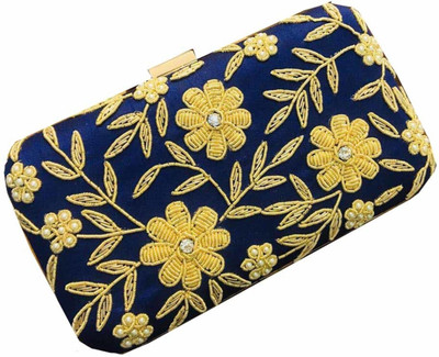 

Craftbazaar Party Blue Clutch