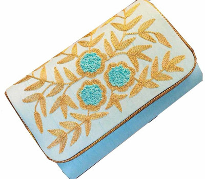 

Craftbazaar Party Blue Clutch