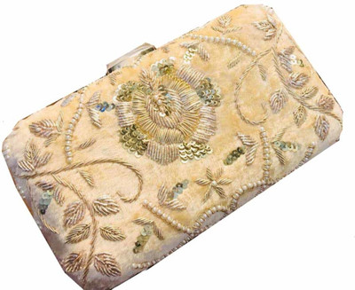 

Craftbazaar Party Gold Clutch