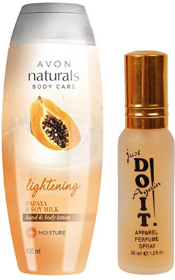 

Avon Anew Naturals Papaya & Soy Milk Hand & Body Lotion (100 ml) with one do it perfume 30 ml(Set of 2)