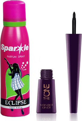 

Oriflame Sweden The ONE Wonder Liner 2.5ml ( Black - 31586 ) With one sparkle perfume spray 150 ml(Set of 2)
