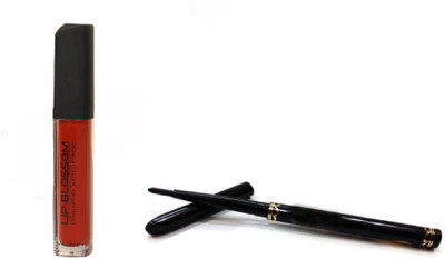 

Bigwig Lip Blossom Long Lasting Matte Lip Creme Dark Orange ( with kajal)(Set of 2)