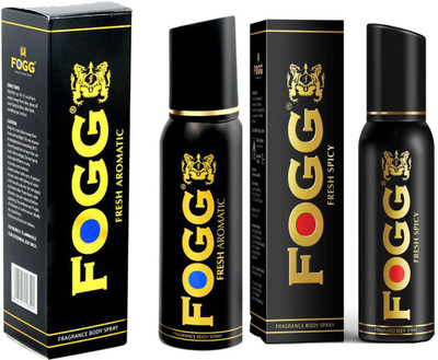 

Fogg FRESH SPICY FRAGRANCE BODY SPRAY 120 ML+FRESH AROMATIC FRAGRANCE BODY SPRAY 120 ML Body Spray - For Men & Women(120 ml, Pack of 2)