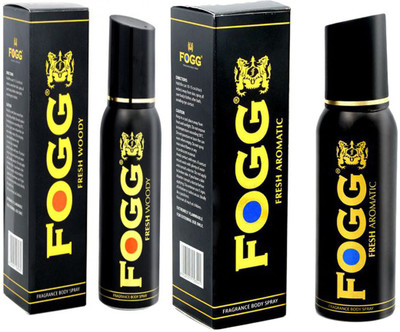 

Fogg FRESH AROMATIC FRAGRANCE BODY SPRAY 120 ML+FRESH WOODY FRAGRANCE BODY SPRAY 120 ML Body Spray - For Men & Women(120 ml, Pack of 2)