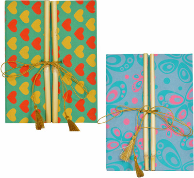 

DI-KRAFT A5 Diary(Set of 2 Handmade Paper Diary, Multicolor1, Pack of 2)