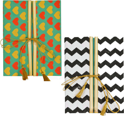 

DI-KRAFT A5 Diary(Set of 2 Handmade Paper Diary, Multicolor2, Pack of 2)