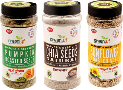 

Jiwesh Sunflower Seeds, Chia Seeds, Pumpkin Seeds(750 g, Pack of 3)